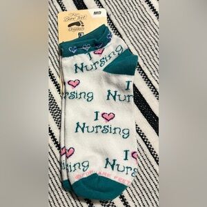 For bare feet novelty medical nursing socks size M 5-10 W 6-11